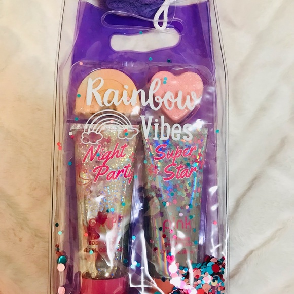 Rainbow Sparkle 5PC Bath Set Gifset - Picture 4 of 6